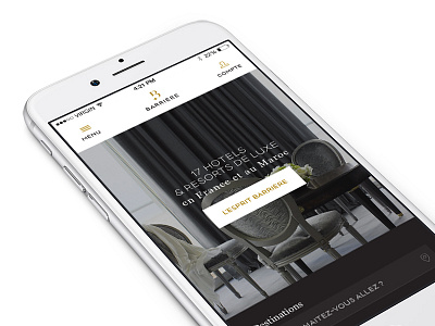 Lucien Barriere • Mobile view barriere lucien mobile redesign responsive ui ux website