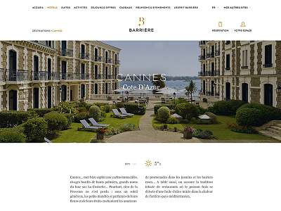 Lucien Barriere • Hotel page barriere hotel lucien luxury mobile redesign responsive ui ux website