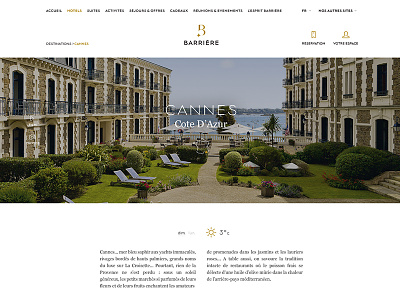 Lucien Barriere • Hotel page