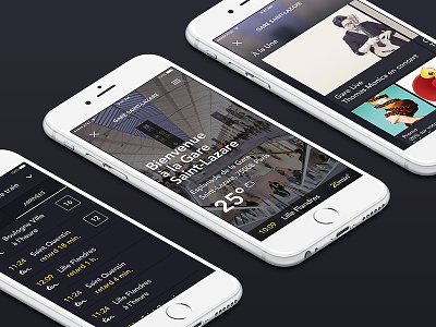 En Gare - Mobile application app application design freelance interface ios iphone paris service sncf ui ux
