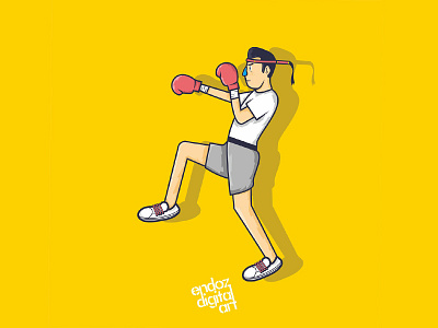Muay Thai characters clothes illustration sport thaiboxing