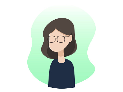Geek Girl characters design feminine girl icon illustration vector