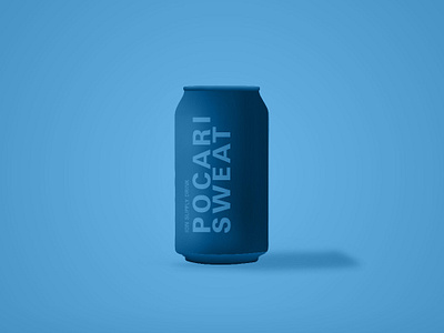 Pocari Sweat Cans beverage packaging branding design mockup