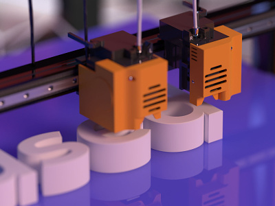 3D printing render 3d 3d model 3d printer blender isometric