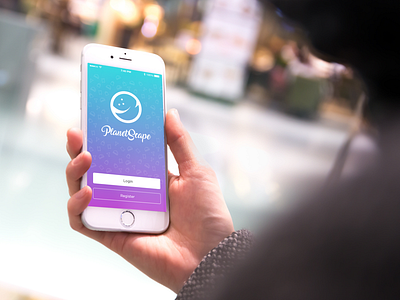 PlanetScape: a travel app concept gradient icon iphone logo purple travel app