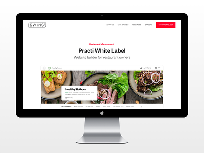 SwingDev – Website clean clear design desktop minimal red simple ui web website white