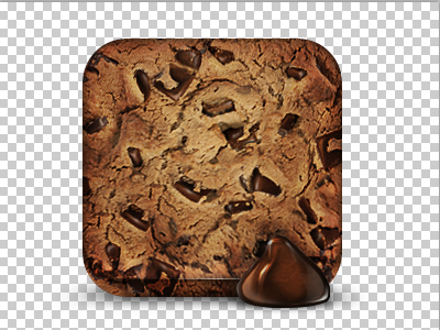 Cookie Icon brown chocolate cookie icon