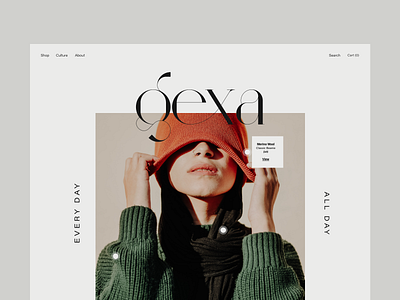 Gexa fashion site branding design design thinking links model typography ux web webdesign website wordpress