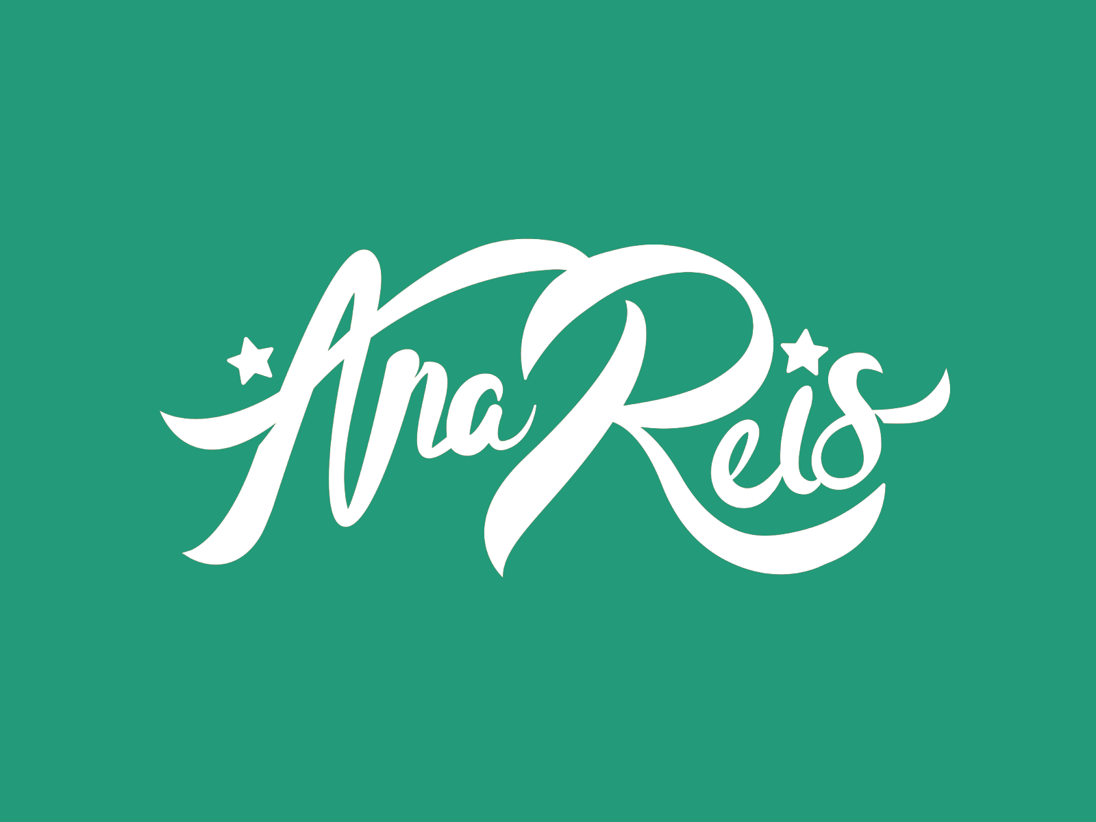 Ana Reis ✨🎤 Logo Animation ae after effects brush lettering calligraphy custom lettering fun gif animation green groovy intro lettering lettering animation logotype motion motion graphics script star type animation typographic typography