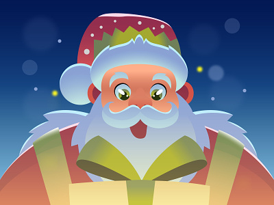 Merry Christmas! 🎅 beard christmas claus free freepik gift holiday night present resource santa snow wrap