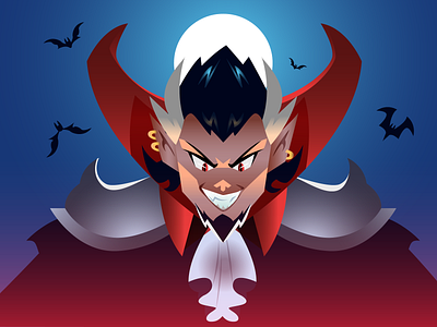 Halloween is coming 🧛 2022 anime batman bats blood character design dracula fangs freepik halloween illustration mascot scary smile twilight vampire
