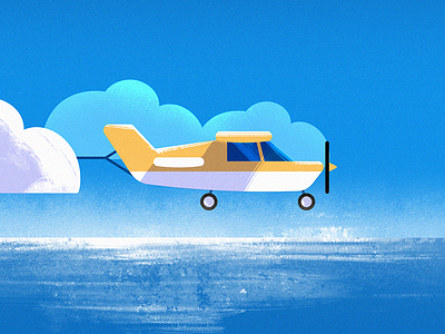 Cloud 🛩️ airplane blue branding cloud free illustration orange summer tutorial vector