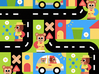 Smart City Play Mat 🏙️ branding digitalart illustration kid mascot smart city ui ux