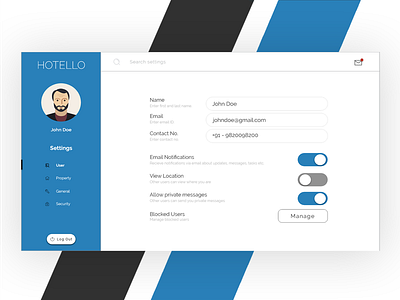 Daily UI - #7 Settings daily ui interaction design settings uiux web design