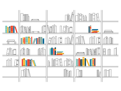 Bookshelf book books bookshelf graphic design illustration