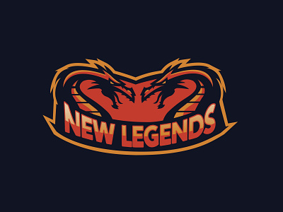 New Legends Dragon Esport Logo badge cool logo dragon dragon logo dragonball dragons e sport e sports esport logo esport mascot logo esport team esportlogo gaming logo legend logo logodesign new legends red logo twin dragon twitch logo