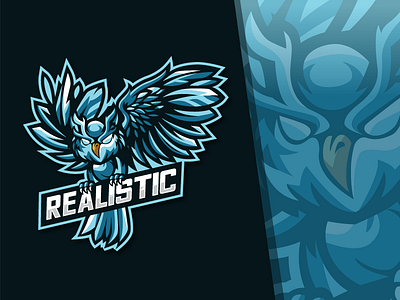 Realistic Owl Esport Logo