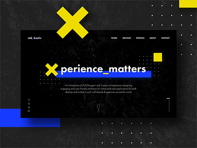 Freelancer Portfolio Website branding dark design ui ux web website