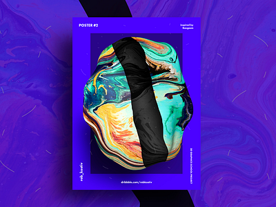 Abstract poster #2 3d abstract baugasm cinema 4d dark design illustration poster type