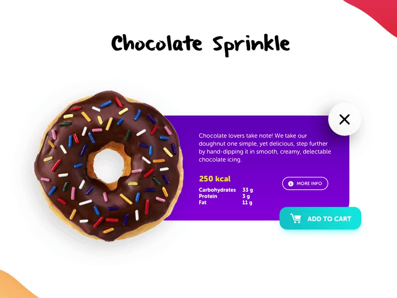 Donut Order Interaction animation design donut interaction order principle ui ux