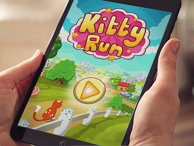 Kitty Run Game Design and Animation art direction game design level design ui design visual design