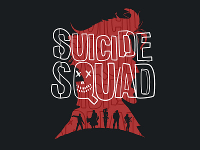 Suicide Squad Tshirt Print 2 comics dc dead shot digital art graphic design harley quinn illustration joker logo design