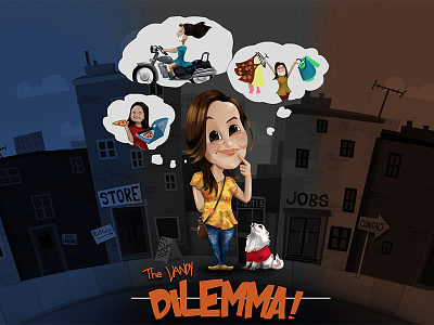 The Dilemma, Post Card, Illustration