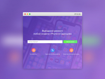 Landing Page Development for the iPhone repair service