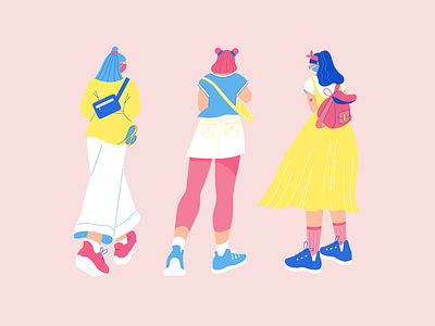 Girls adobe illustrator character character design characters girls illustration vector woman women