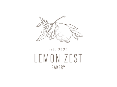 Logo for bakery "Lemon Zest" adobe illustrator bakery lemon logo logo design outline vector