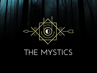 The Mystics logo brand dark design independent indie logo moody music