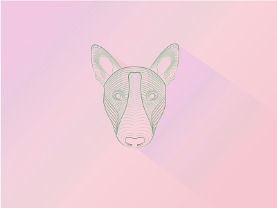 Bull Terrier 2d animals artwork daily dog graphic design lines minimal vector