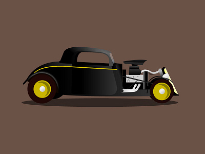 Hotrod car hotrod illustration illustrator vector
