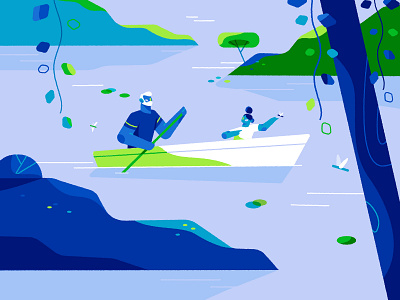 Blue styleframes by Dinos&Teacups on Dribbble