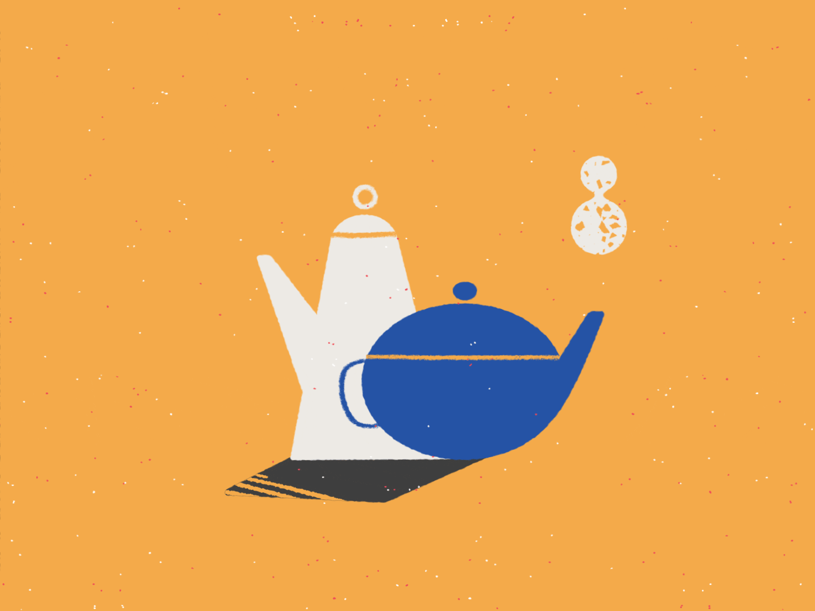 Teapot dance 2d animation adobe illustrator after effects animation character design illustration smoke tea teapot teapots texture