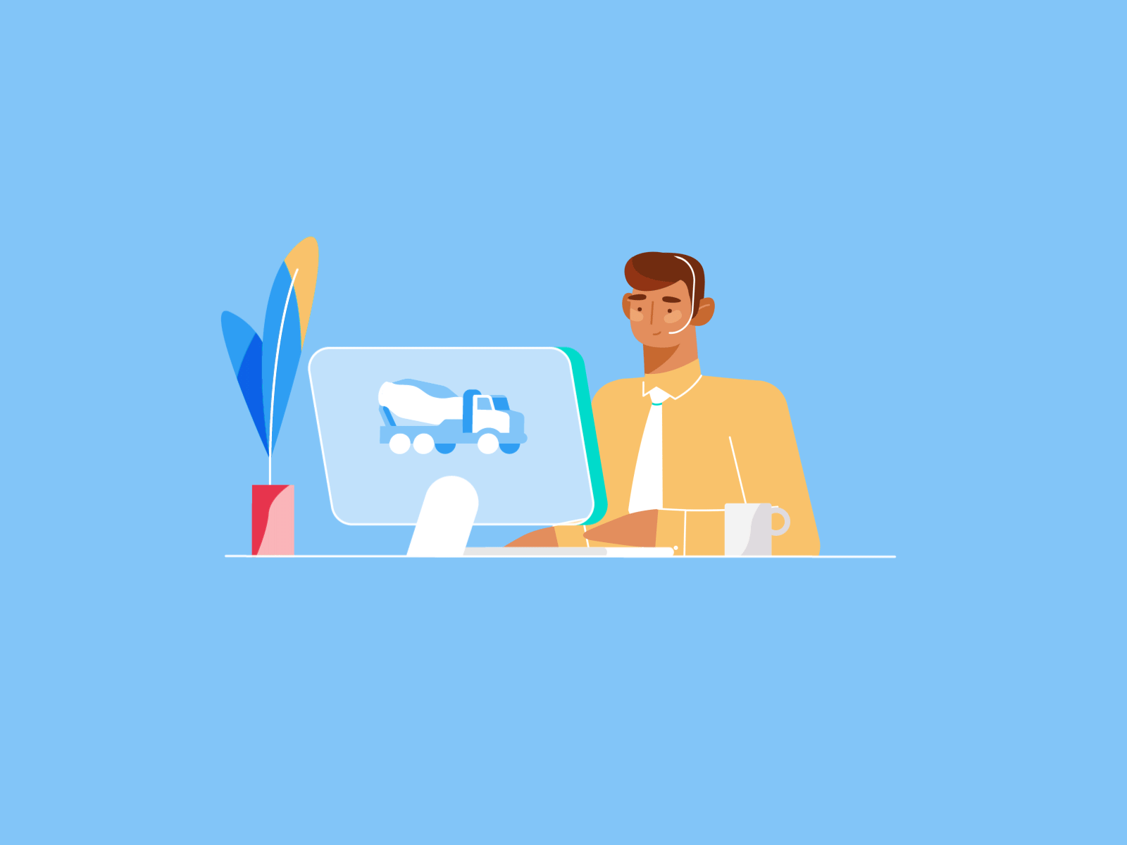 Office dude by Dinos&Teacups on Dribbble