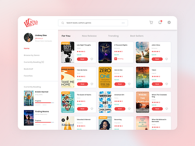 Akara - Reading Website bookapp books bookshop bookweb design home reading app reading website ui uiux ux uxdesign website