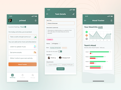 primed - wellbeing & task management app