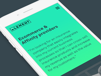 ELEMENT design element finleap fintech illustration insurance insurtech interaction landing page ui ux