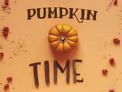 Pumpkin Time food lettering food type typography