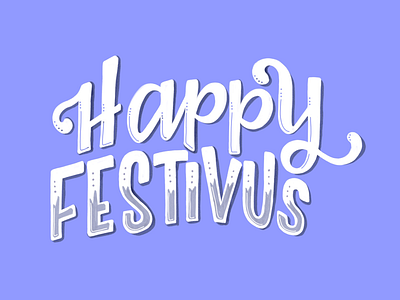 Happy Festivus festivus hand lettering lettering seinfeld type typography vector art