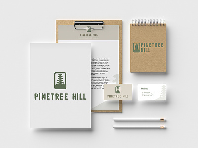 Pinetree Hill - Company Branding branding client logo mockup paper small company web