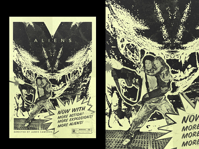 Aliens Movie Poster design illustration layout movie poster poster poster design