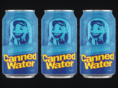 Canned Water branding design illustration