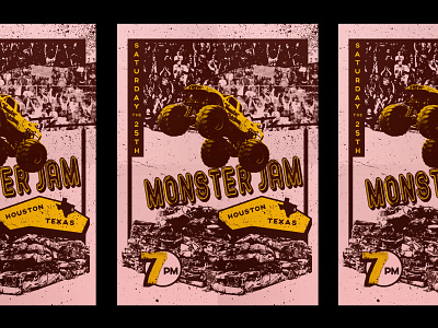 MonsterJam- Poster design illustration poster design print design