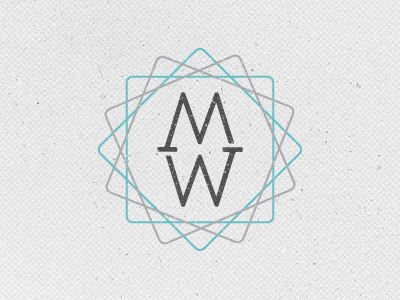 MW Logo Textured black grey logo m maggie mw texture turquoise w waldron