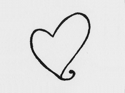 Curly Heart for heart illustration japan love