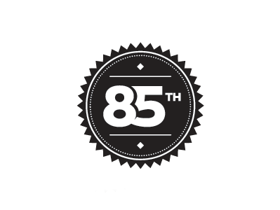 85th Badge 85 badge black eighty five illustrator logo numbers seal