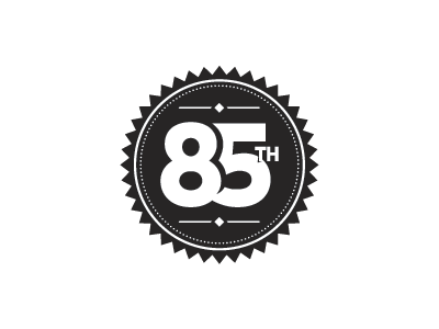 85th Badge Rebound 85 badge black eighty five illustrator logo numbers seal