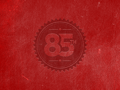 85th Boredom 85 badge eighty five illustrator logo numbers red seal